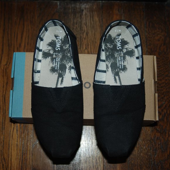 Toms Shoes - Tom's Classic Black Heritage Canvas Ortholite